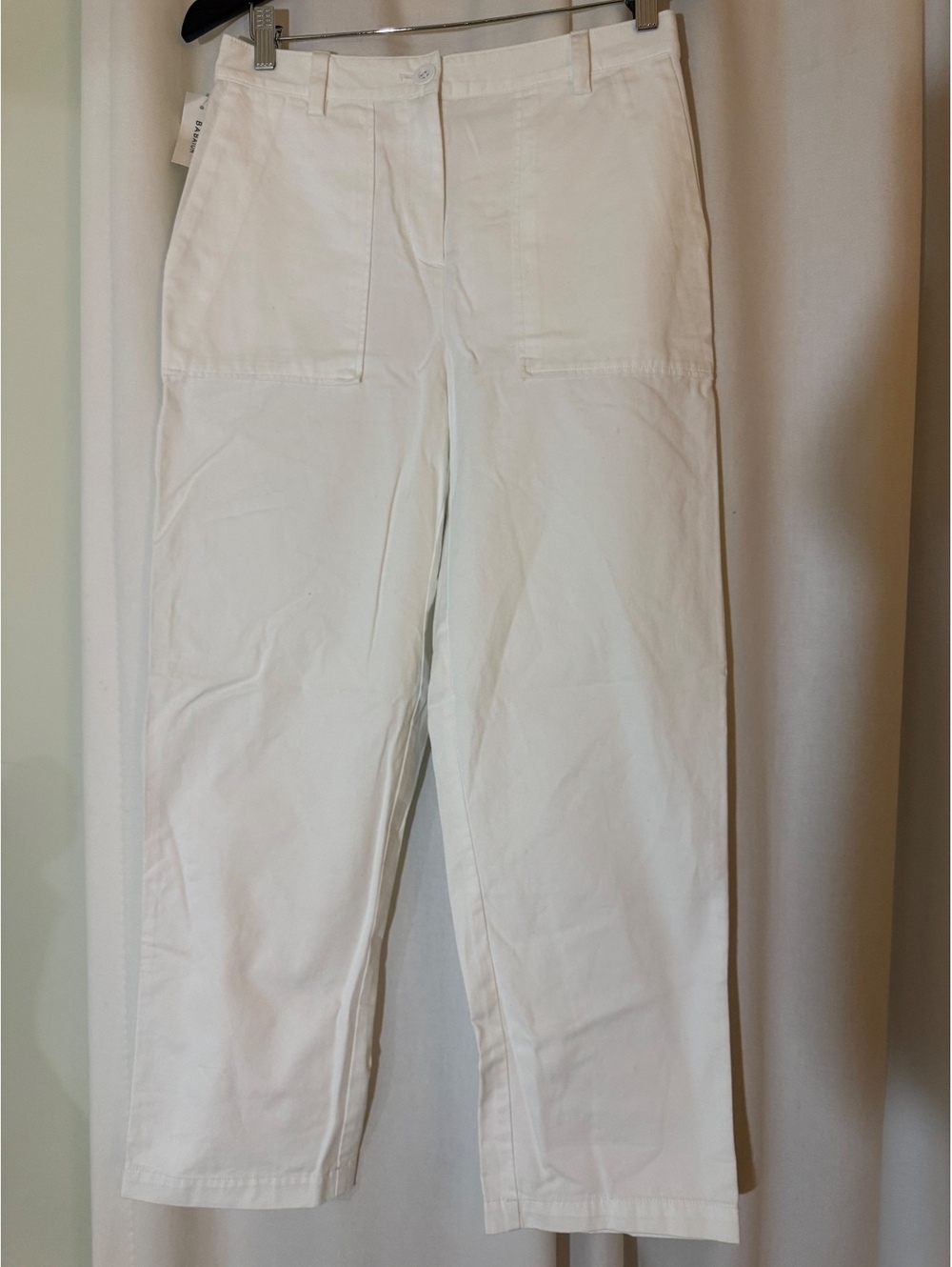 Babaton Murdoch White High-Rise Utility Pants Size 6 NWT